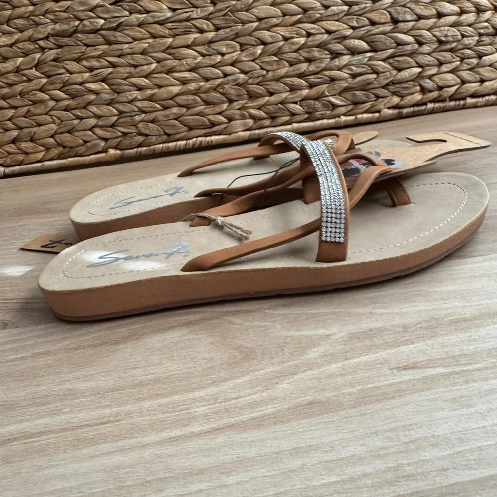 Seven7 Bondi Caramel Rhinestone Women's Sandals
